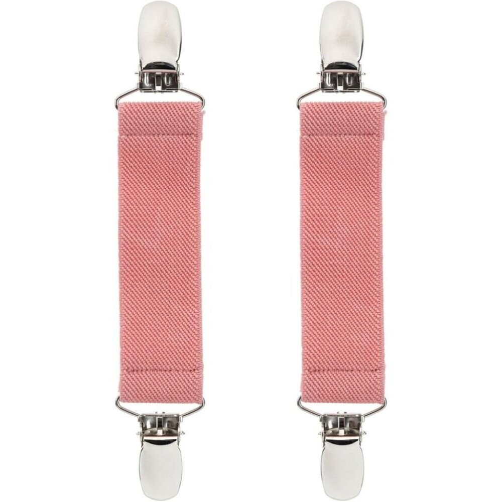 Hold’Em 1” Boot Straps Leg Pant Stirrup Elastic Extra Heavy Clips - Peach